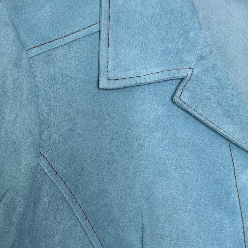 Pendleton Jacket Womens Medium Suede Leather Butt… - image 9